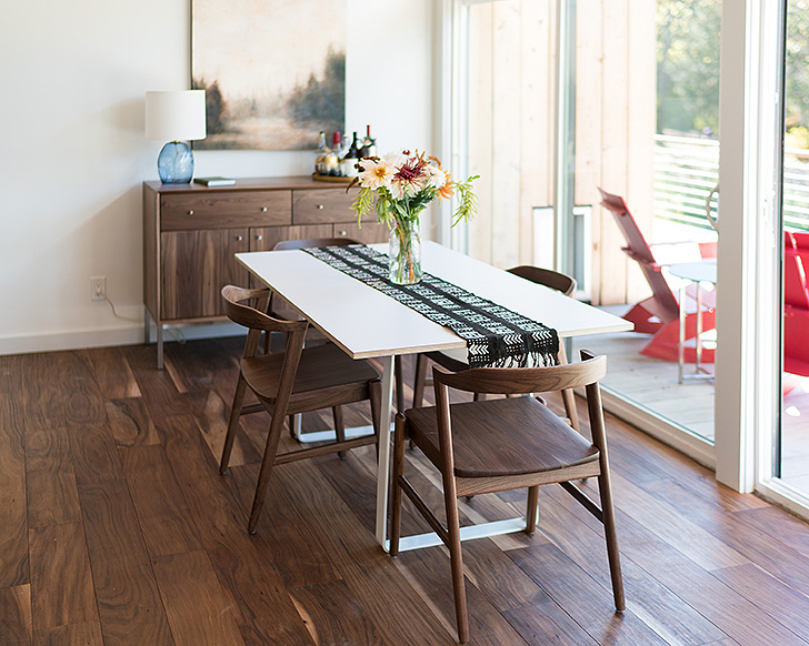 Micah table and Jansen chairs in Theron's dining room