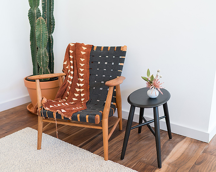 Ira lounge chair in living room