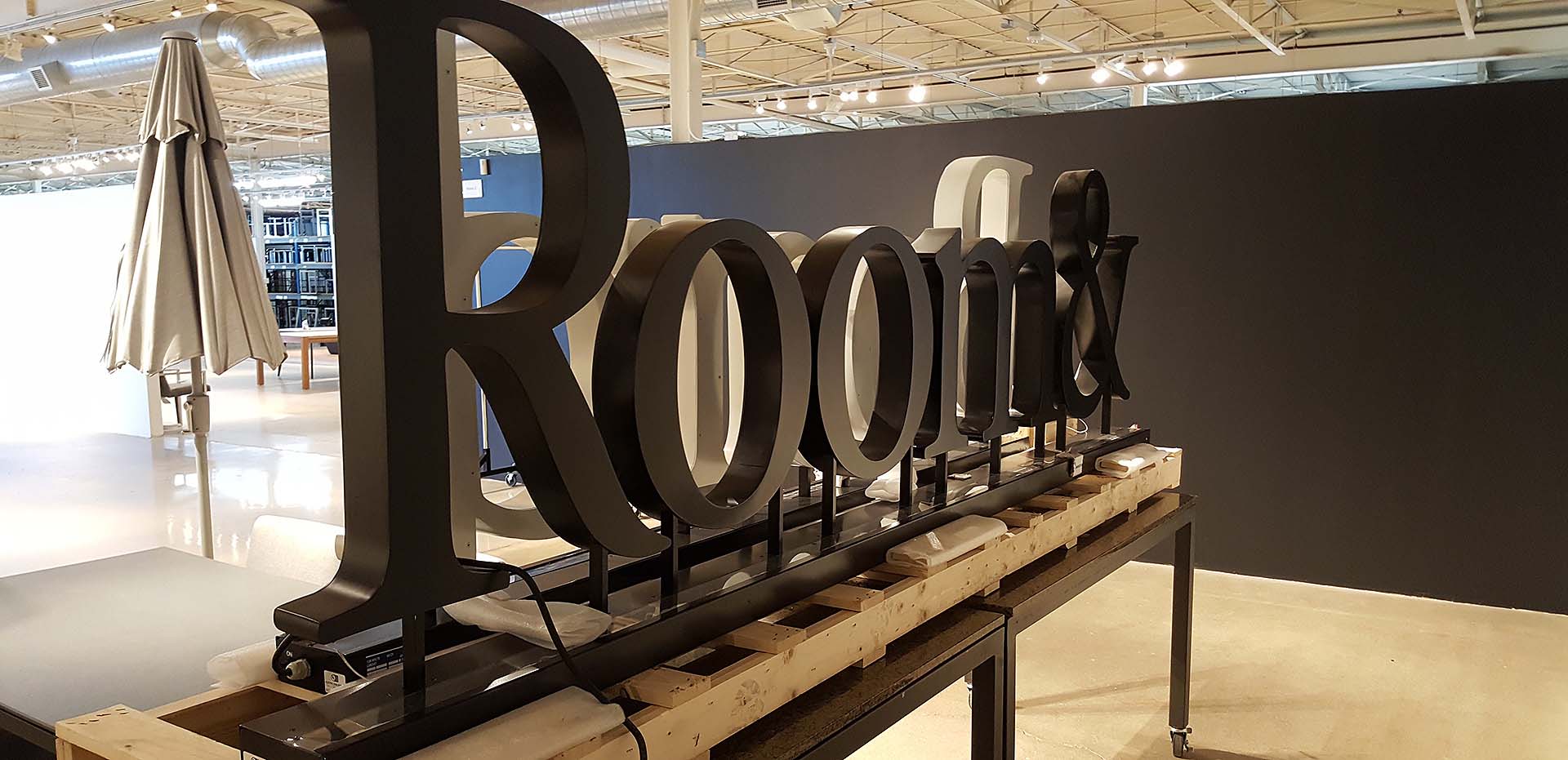 Room & Board Portland sign